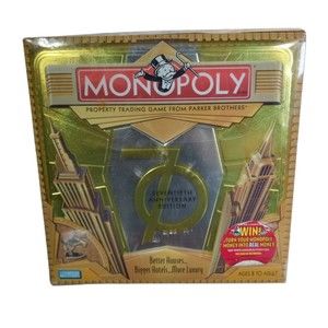 Monopoly 70th Anniversary Edition All Items Still In Original Plastic Read
